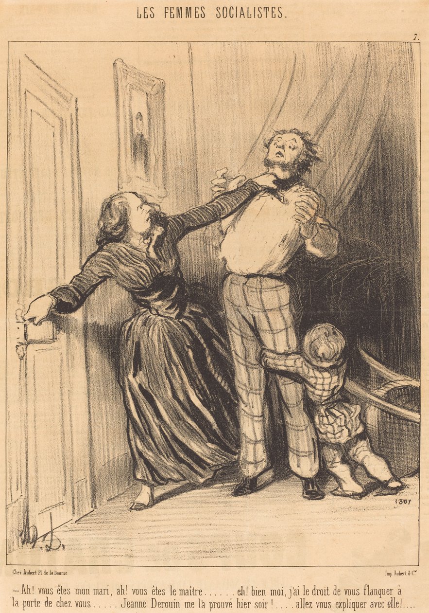 Ah! du bist mein Mann, ah! du bist der Meister... von Honoré Daumier