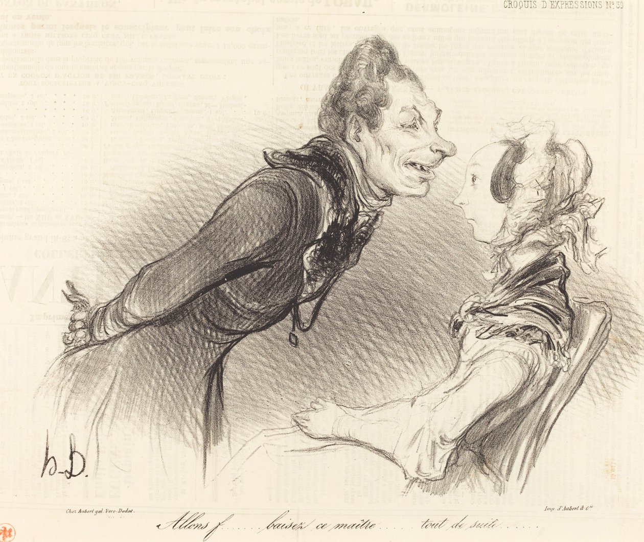 Allons... baisez ce maitre... tout de suite... von Honoré Daumier