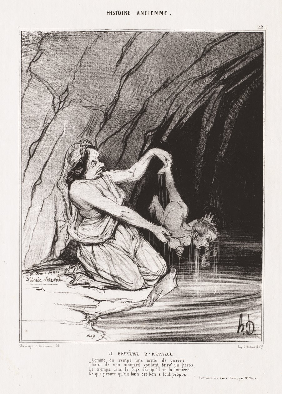 Alte Geschichte: Pl. 22, Die Taufe des Achilles von Honoré Daumier