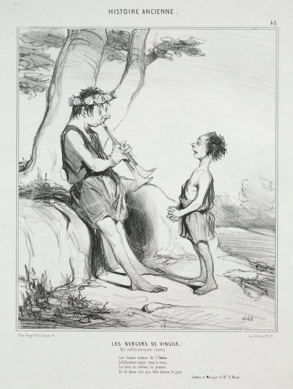 Alte Geschichte, Tafel 48: Die Hirten von Virgil von Honoré Daumier