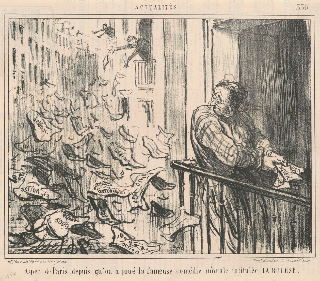 Aspekt von Paris, seitdem man gespielt hat von Honoré Daumier