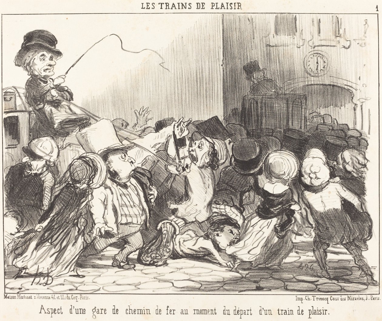Ansicht eines Bahnhofs von Honoré Daumier