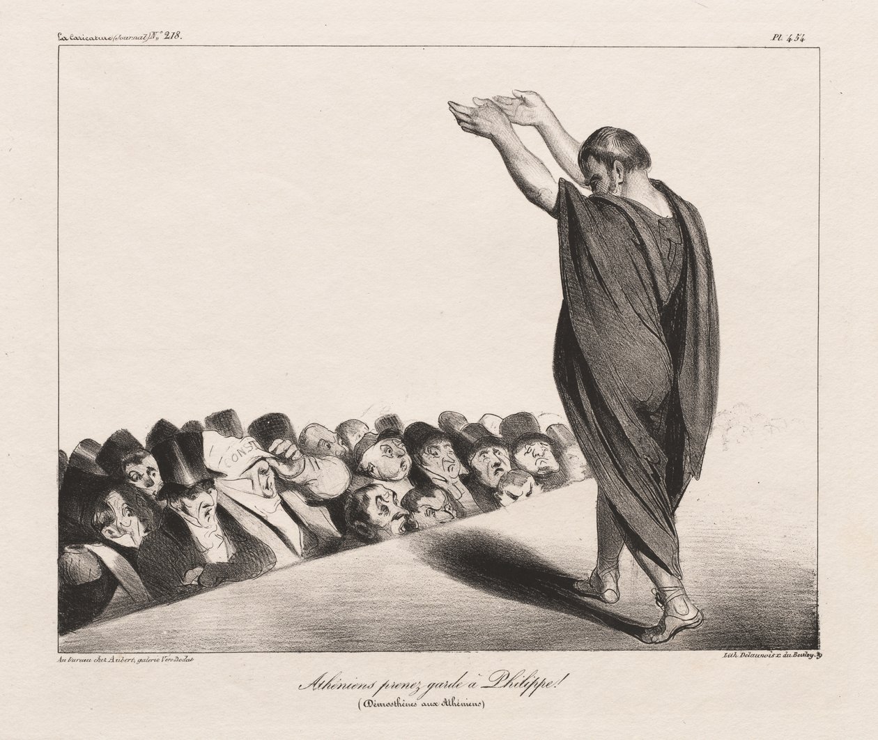 Athener, hütet euch vor Philipp! (Demosthenes an die Athener) von Honoré Daumier