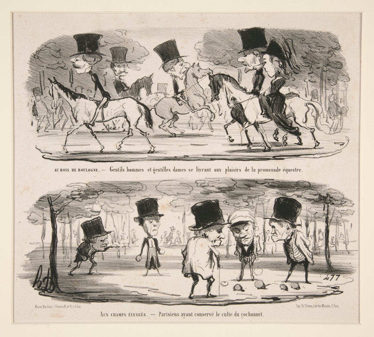 Im Bois de Boulogne von Honoré Daumier