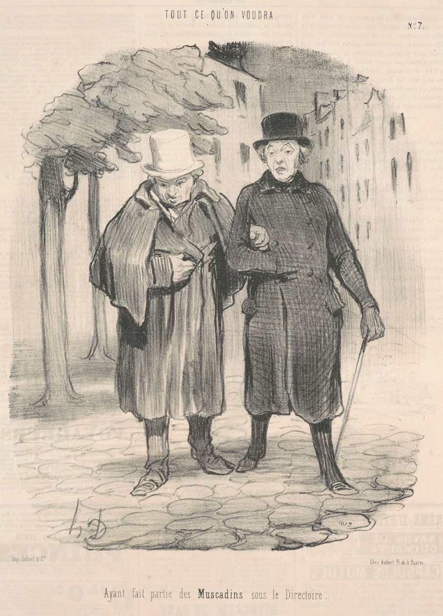 Teil der Muscadins unter dem Direktorium von Honoré Daumier