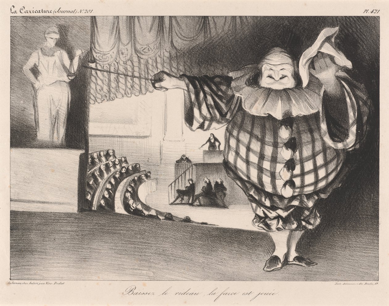 Lasst den Vorhang fallen, die Farce ist vorbei von Honoré Daumier