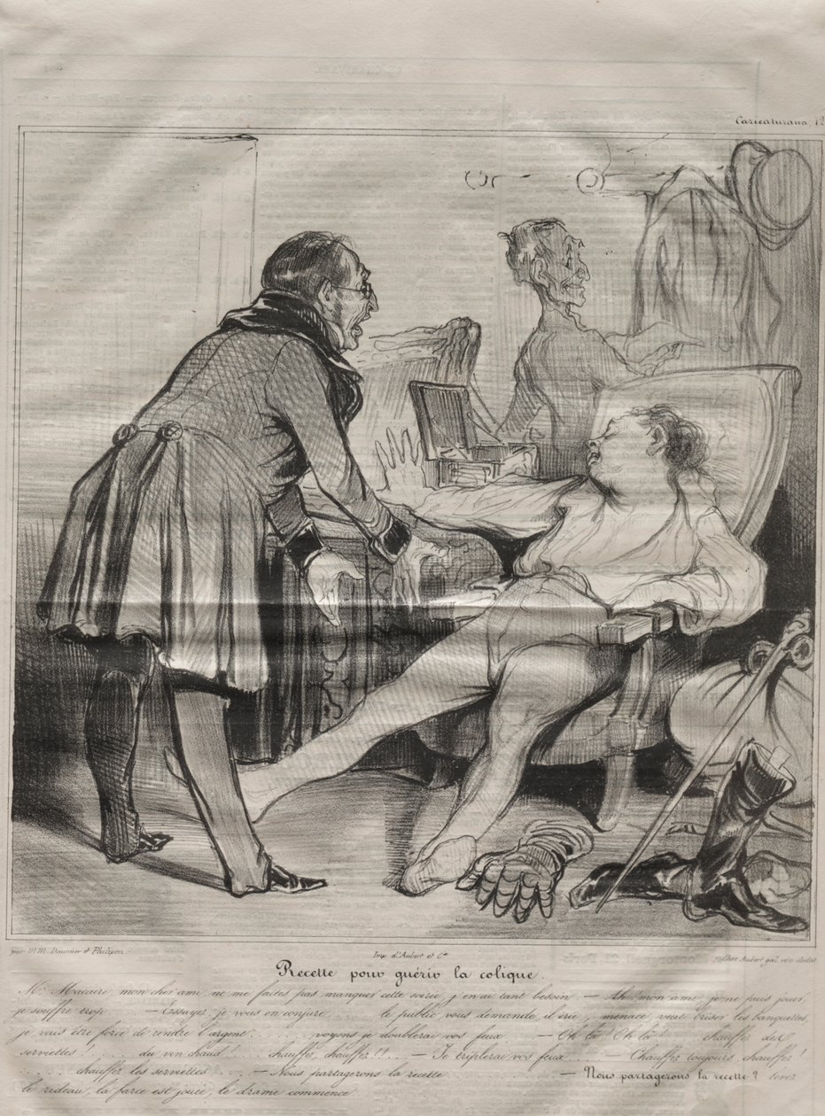 Caricaturana, Platte 72: Rezept zur Heilung von Koliken von Honoré Daumier