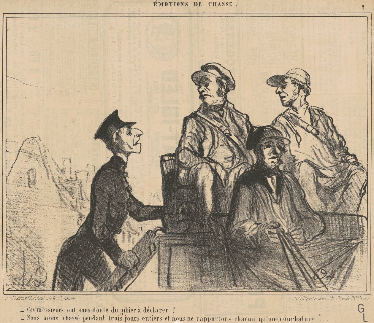 Haben diese Herren Wild zu deklarieren? von Honoré Daumier