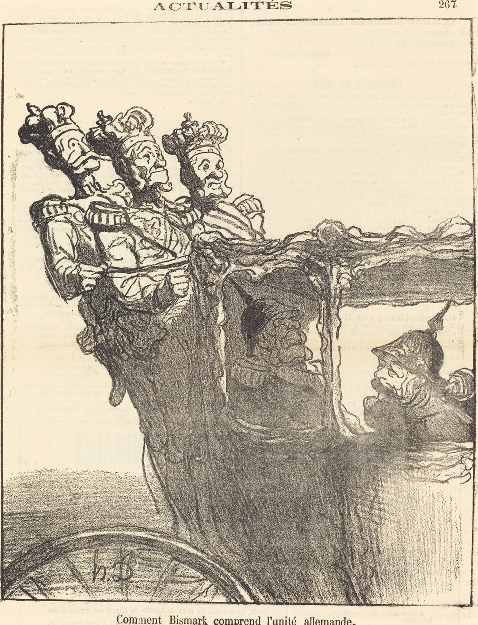 Wie Bismarck die deutsche Einheit versteht von Honoré Daumier