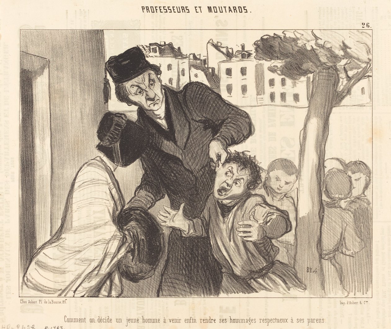 Wie man einen jungen Mann dazu bringt... von Honoré Daumier