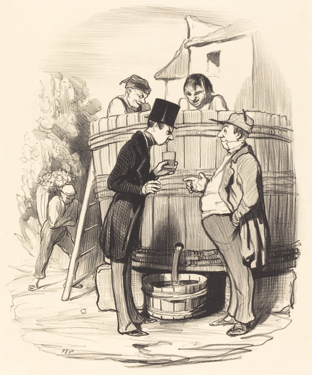 Wie finden Sie diesen kleinen Wein... von Honoré Daumier