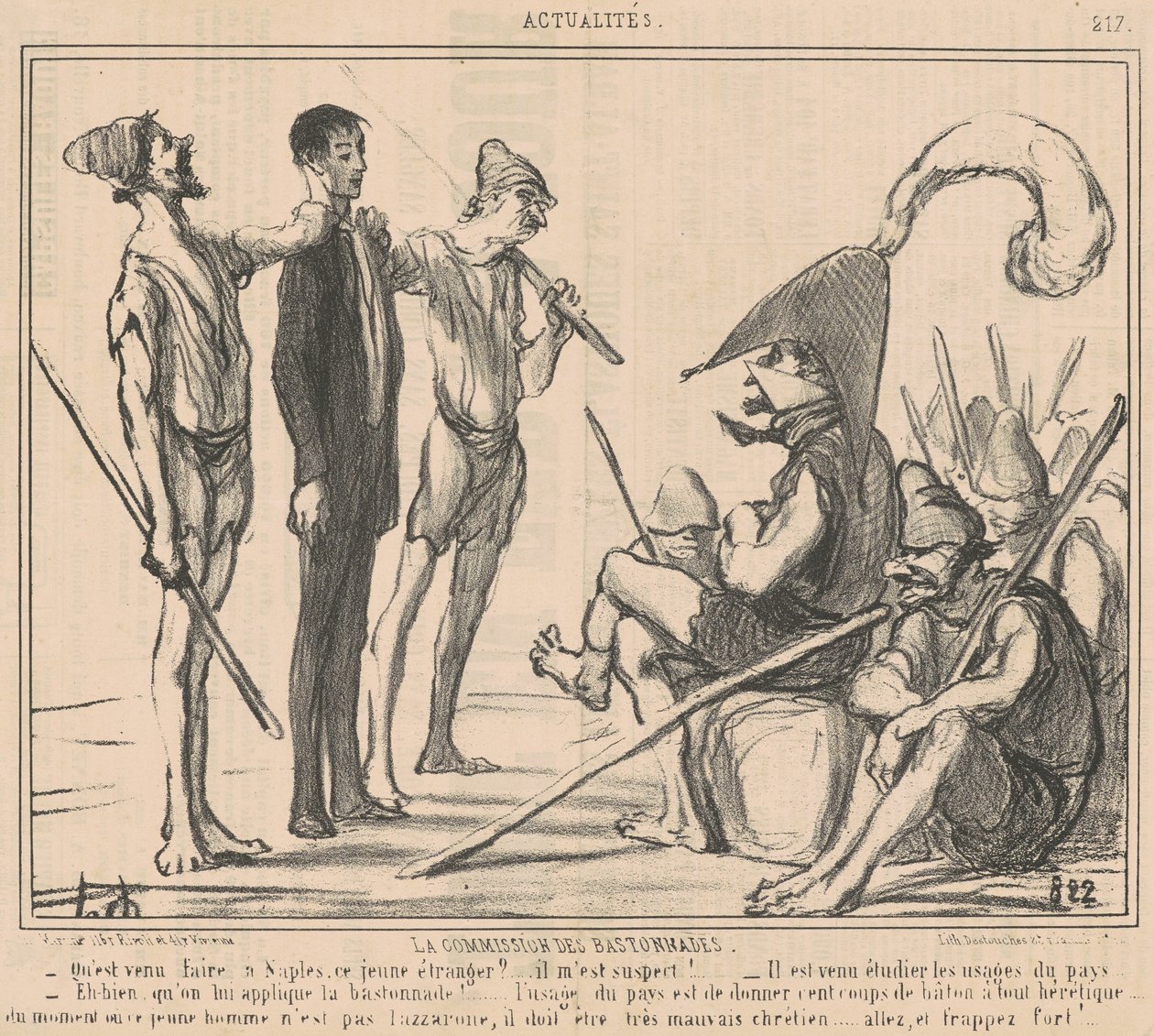 Kommission der Prügelstrafe von Honoré Daumier