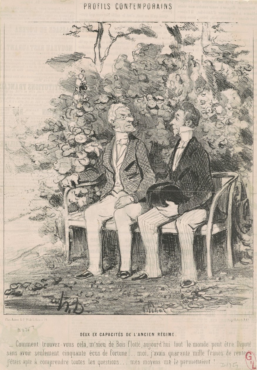 Zwei aus der Kapazität des alten Regimes von Honoré Daumier