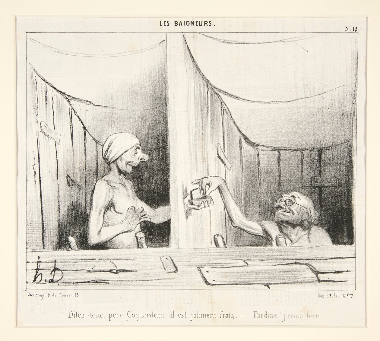 Sagen Sie mal, Vater Coquardeau, er ist ziemlich frisch von Honoré Daumier