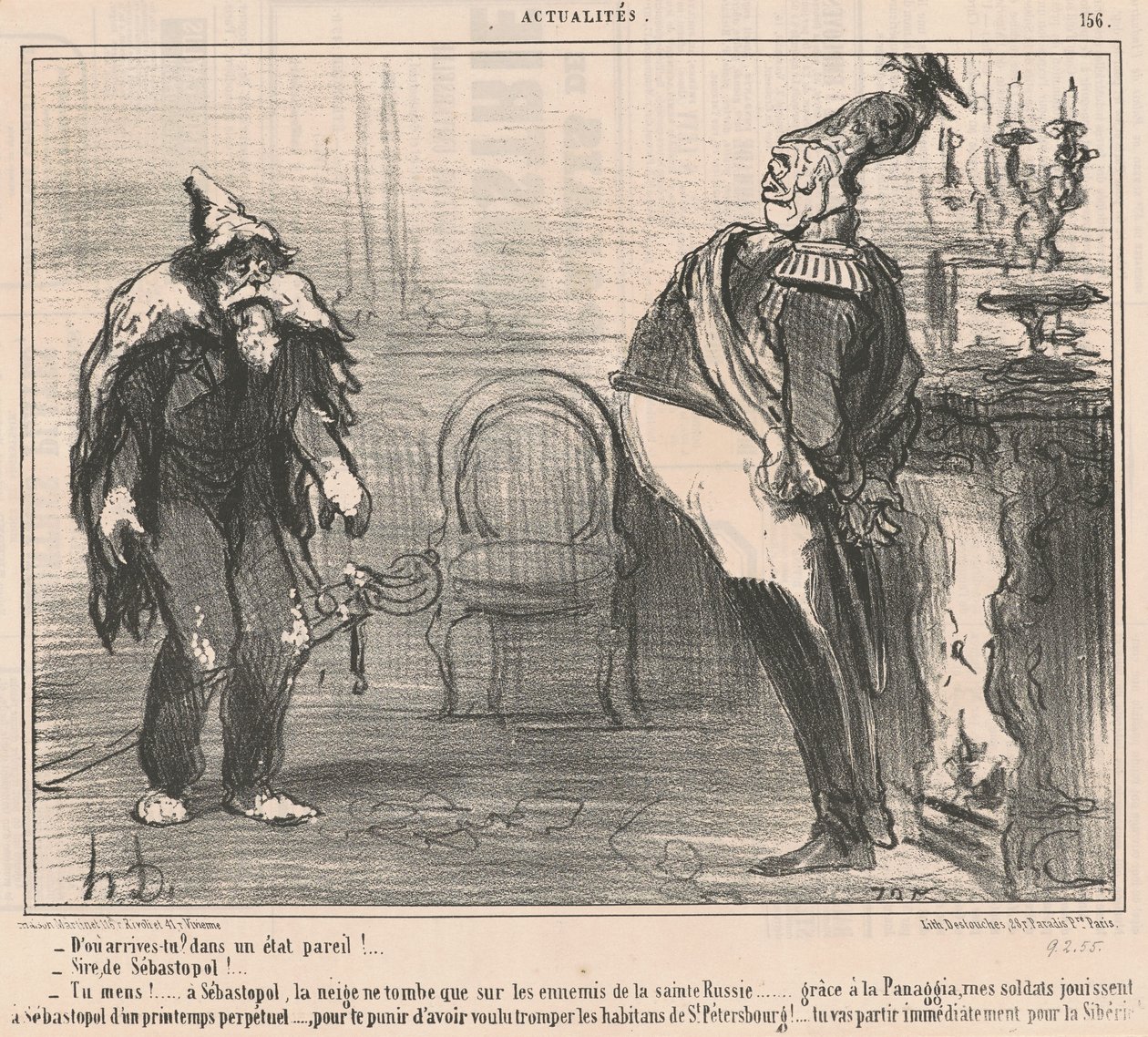 Woher kommst du? von Honoré Daumier