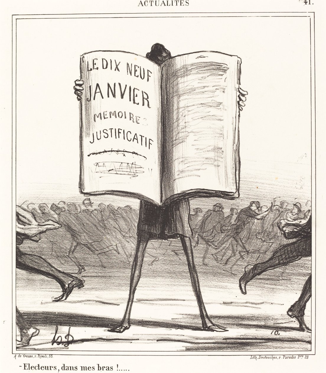 Wähler, in meine Arme!... von Honoré Daumier