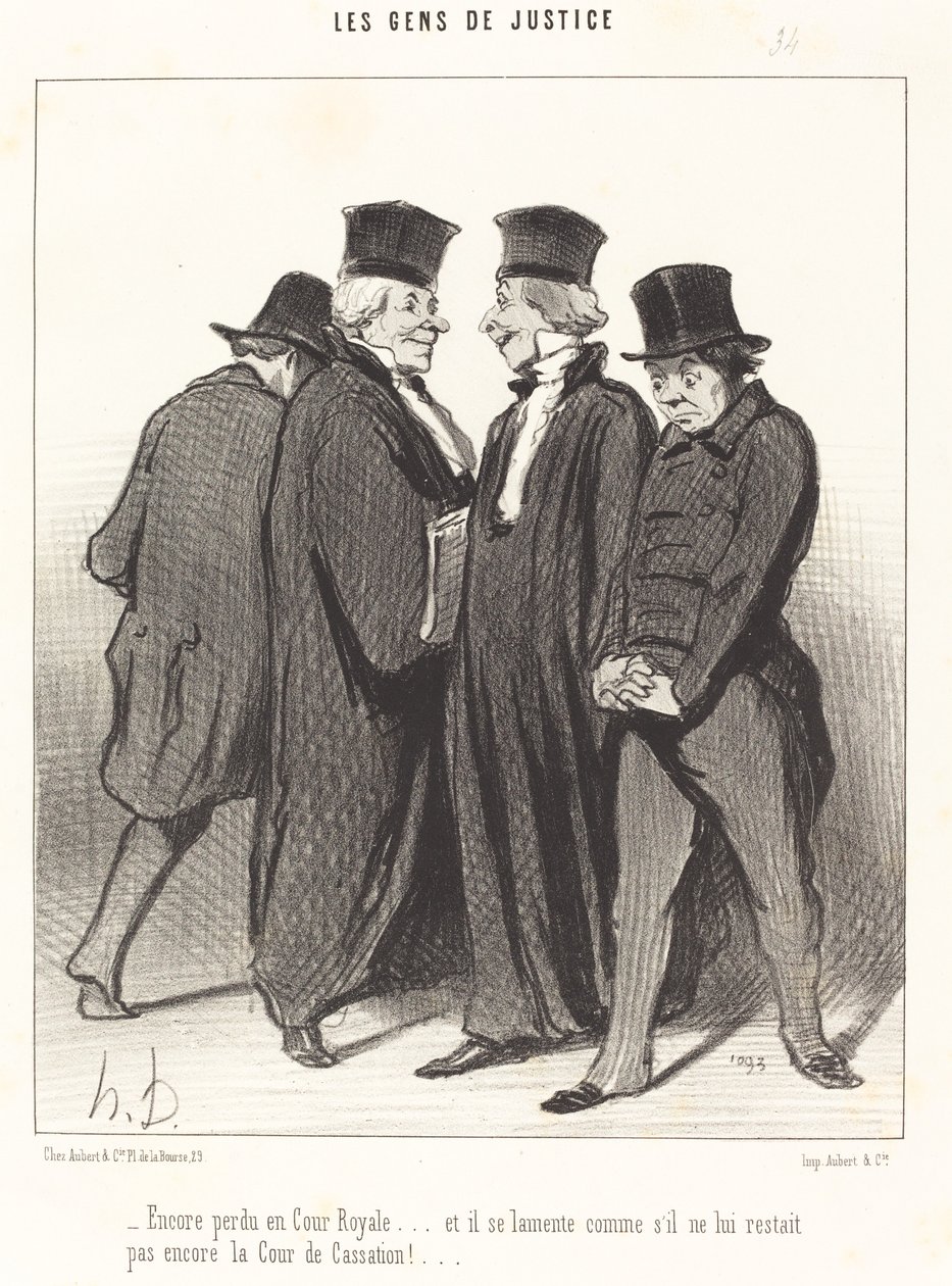 Encore perdu en Cour Royale... et il se lamente... von Honoré Daumier