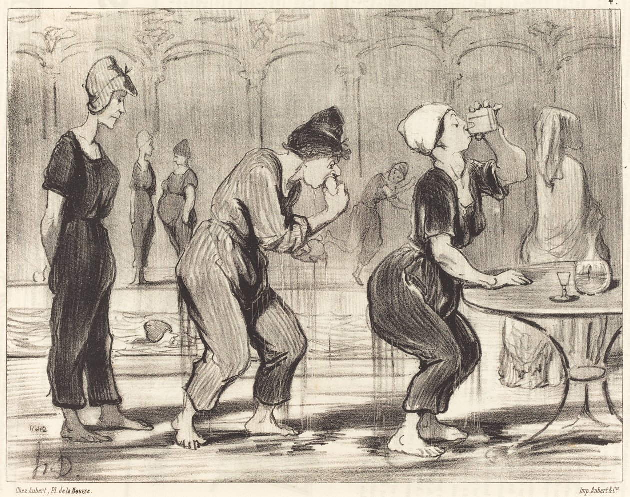 Zwischen zwei Tauchgängen von Honoré Daumier