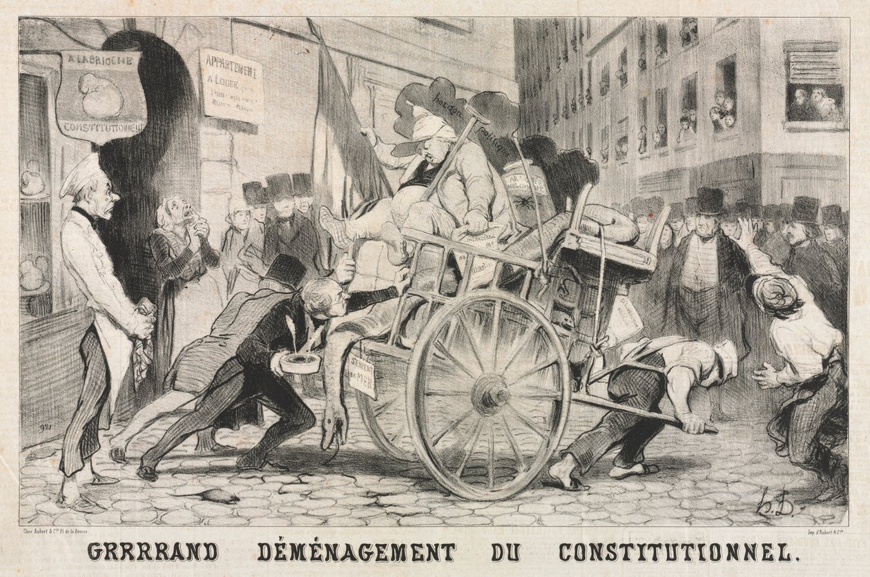 Große Entfernung der konstitutionellen Einrichtung, 1846 von Honoré Daumier