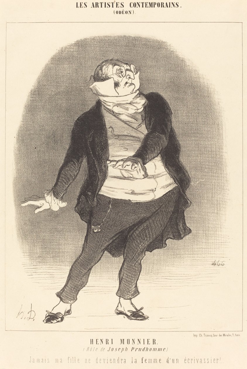 Henri Monnier (Rolle des Joseph Prudhomme) von Honoré Daumier