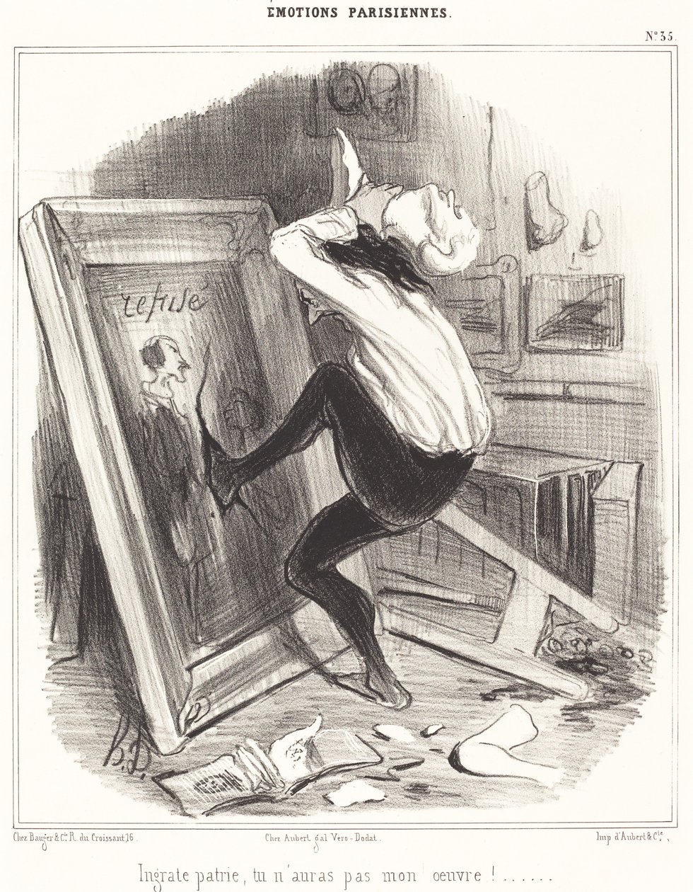 Undankbares Vaterland, du wirst mein Werk nicht haben!... von Honoré Daumier