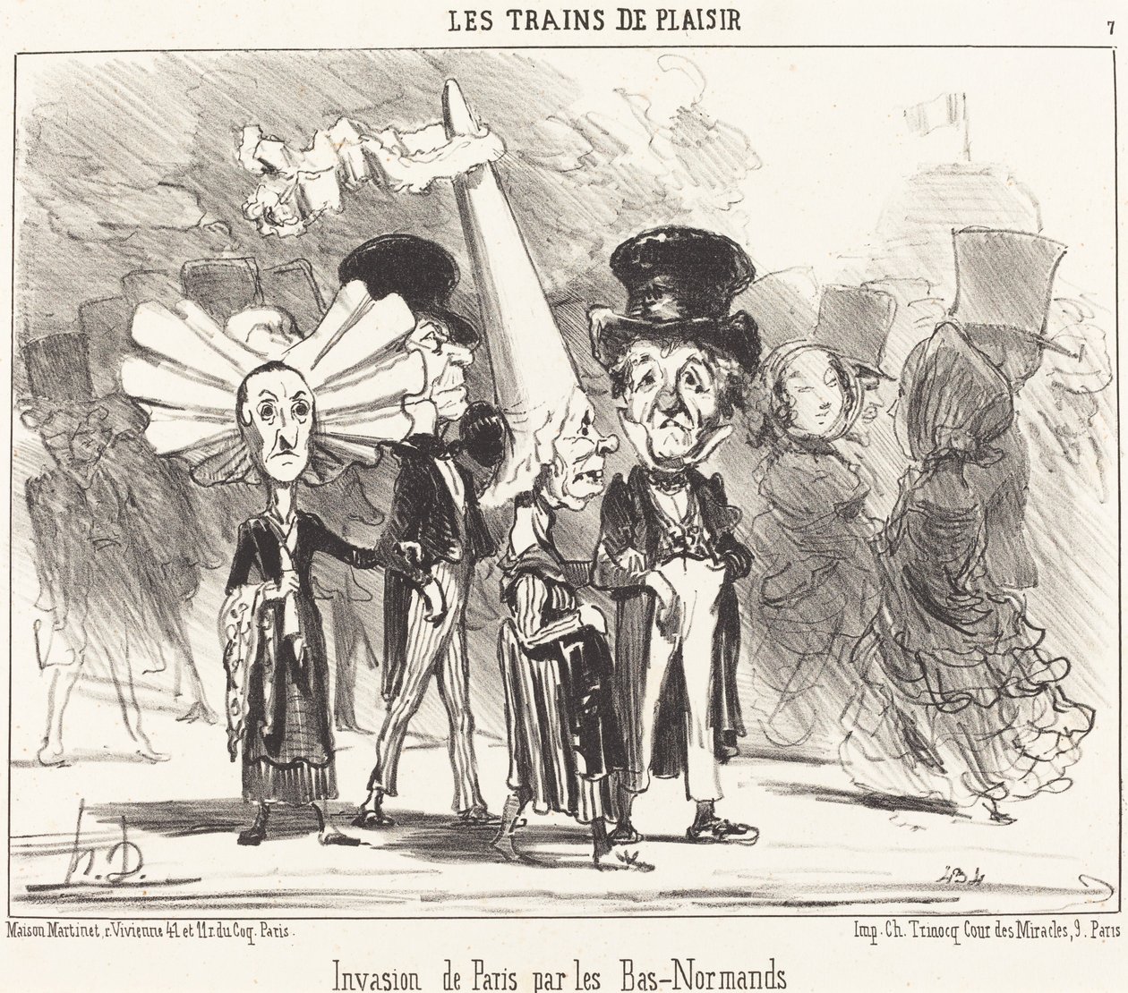 Invasion von Paris durch die Bas-Normannen von Honoré Daumier