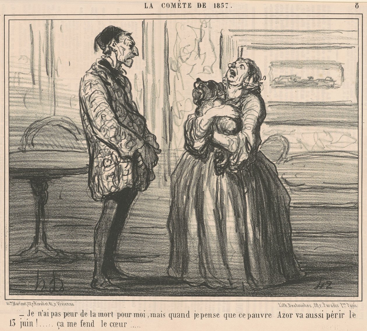 Ich habe keine Angst vor dem Tod für mich ... von Honoré Daumier