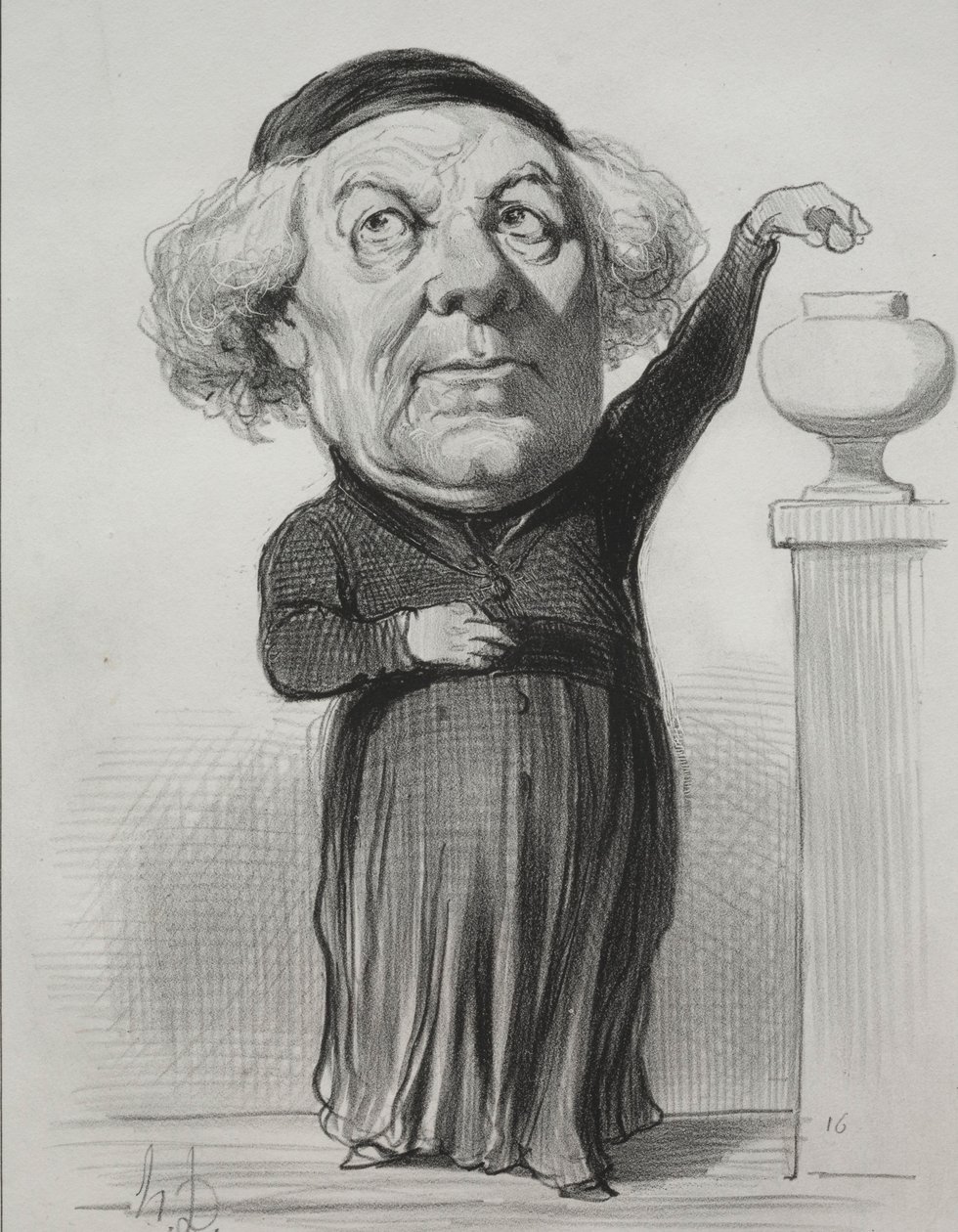 Jean Jacques Fayet, Bischof von Orleans, 1849 von Honoré Daumier