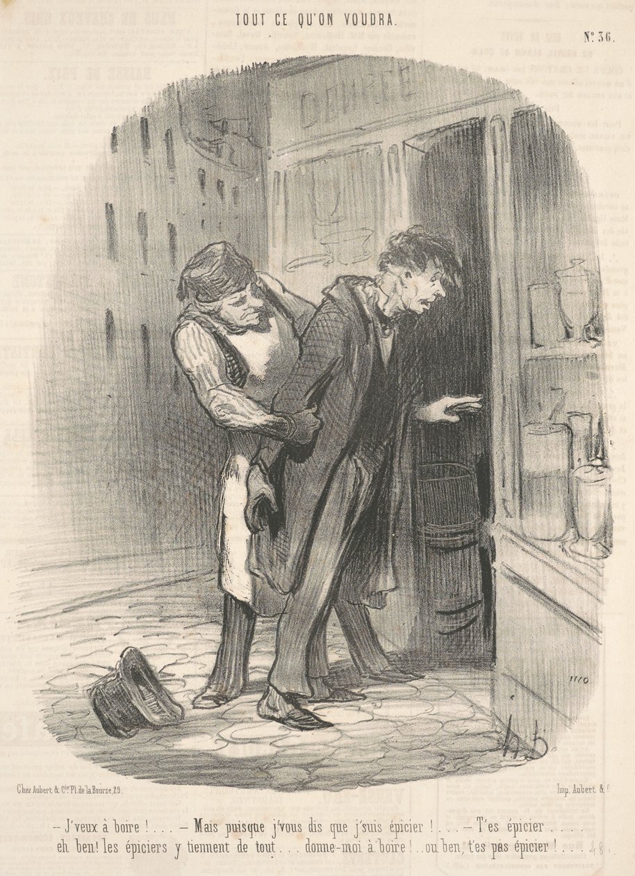 Ich will trinken! Aber ich sage Ihnen ... von Honoré Daumier