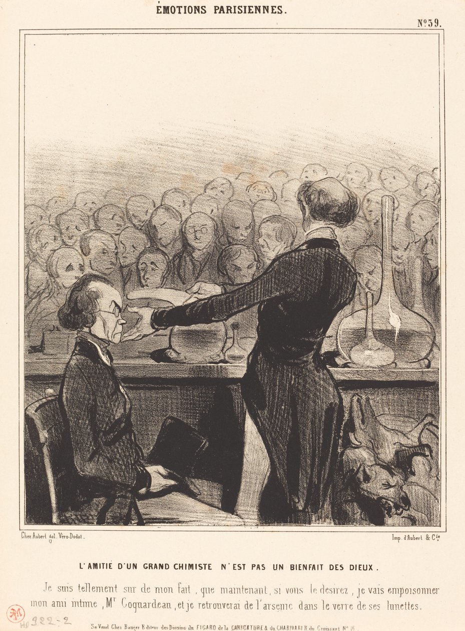 Die Freundschaft eines großen Chemikers... von Honoré Daumier