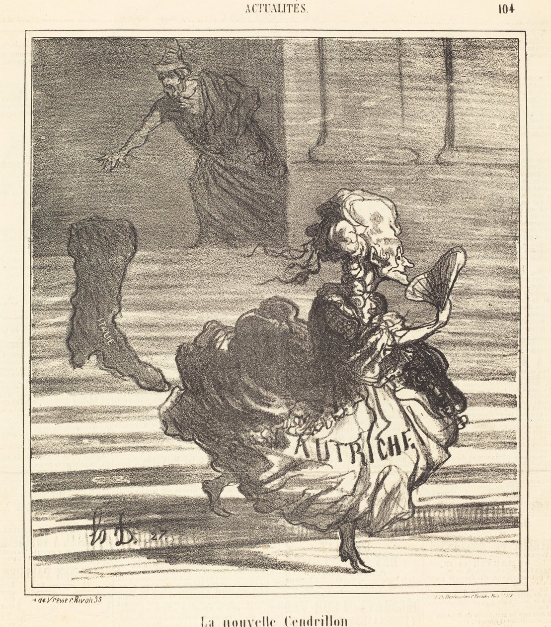 Die neue Aschenputtel von Honoré Daumier