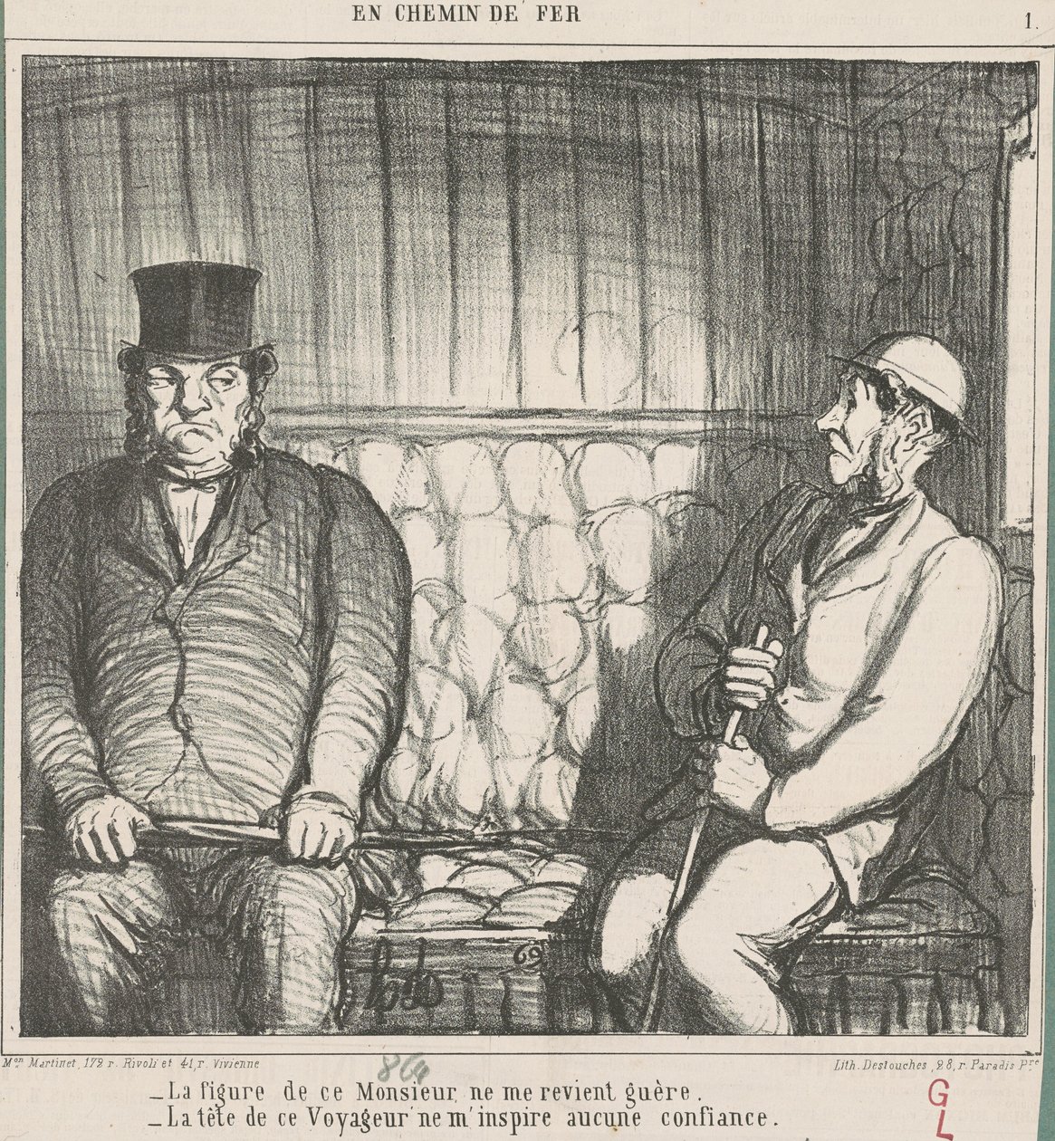 Das Gesicht dieses Herrn gefällt mir kaum ... von Honoré Daumier