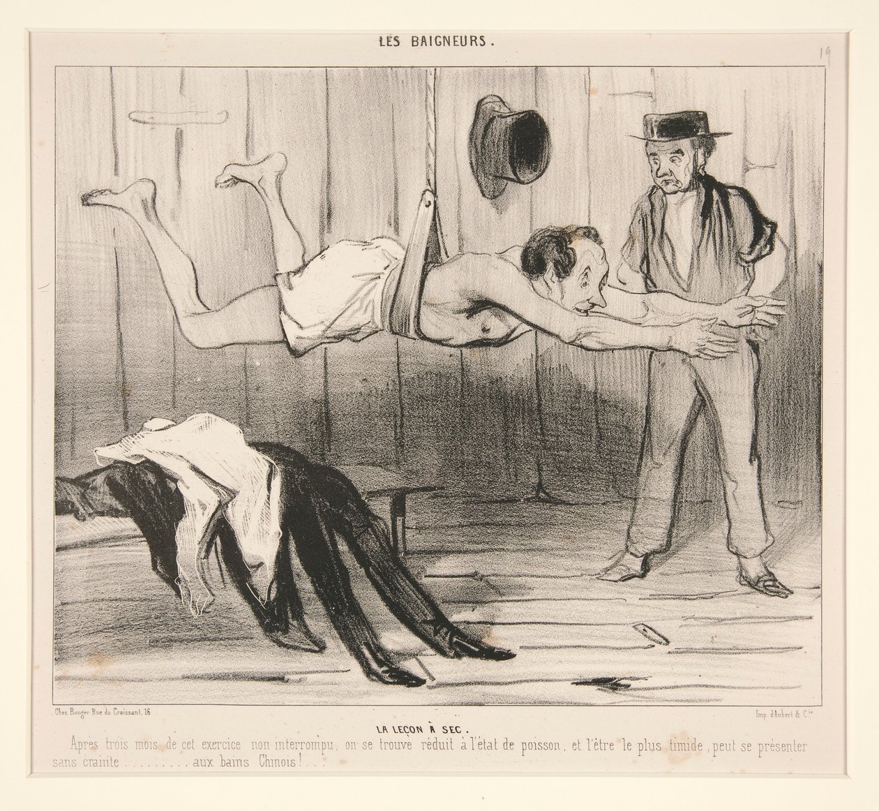 La lecon a sec. Apres trois mois de cet exercice von Honoré Daumier