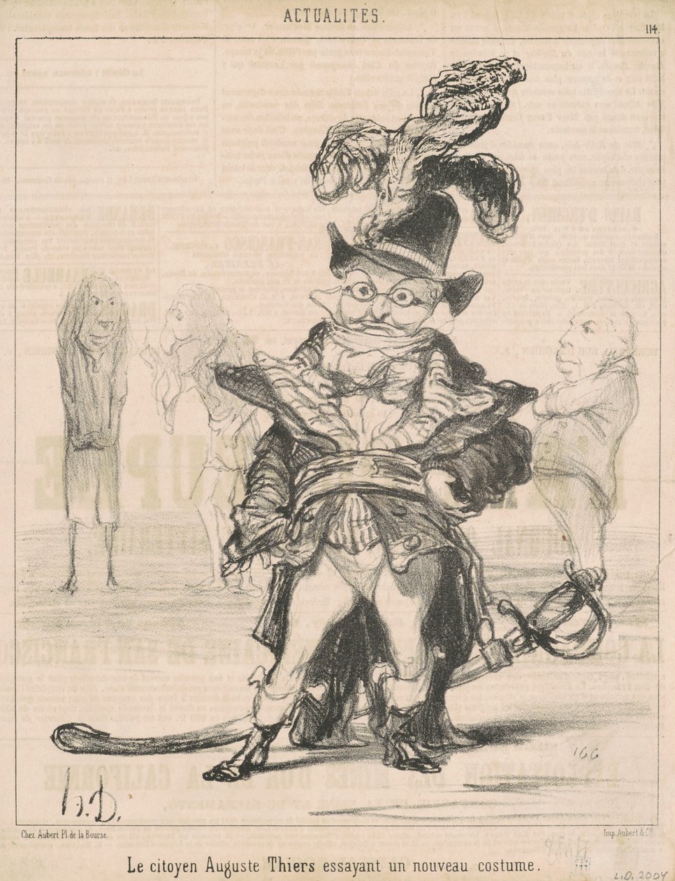 Der Bürger... Thiers probiert ein neues Kostüm von Honoré Daumier