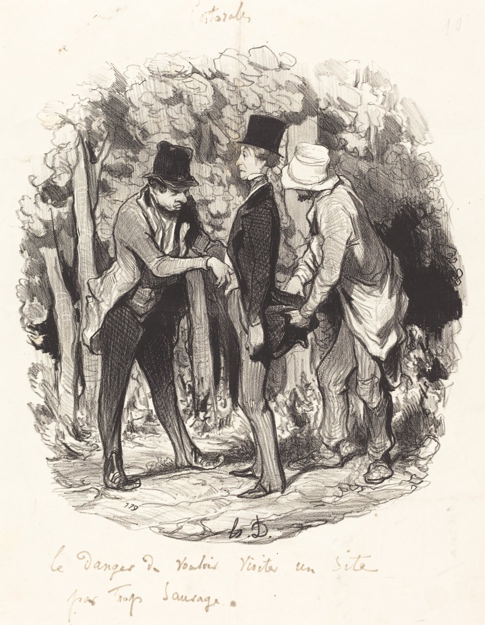 Die Gefahr... eine zu wilde Seite zu besuchen von Honoré Daumier