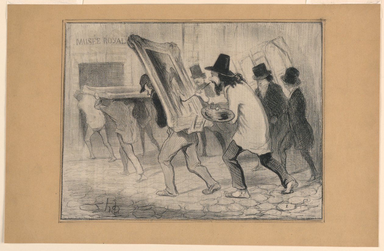 Le Dernier Jour de la Réception des Tableaux, aus Charivari von Honoré Daumier