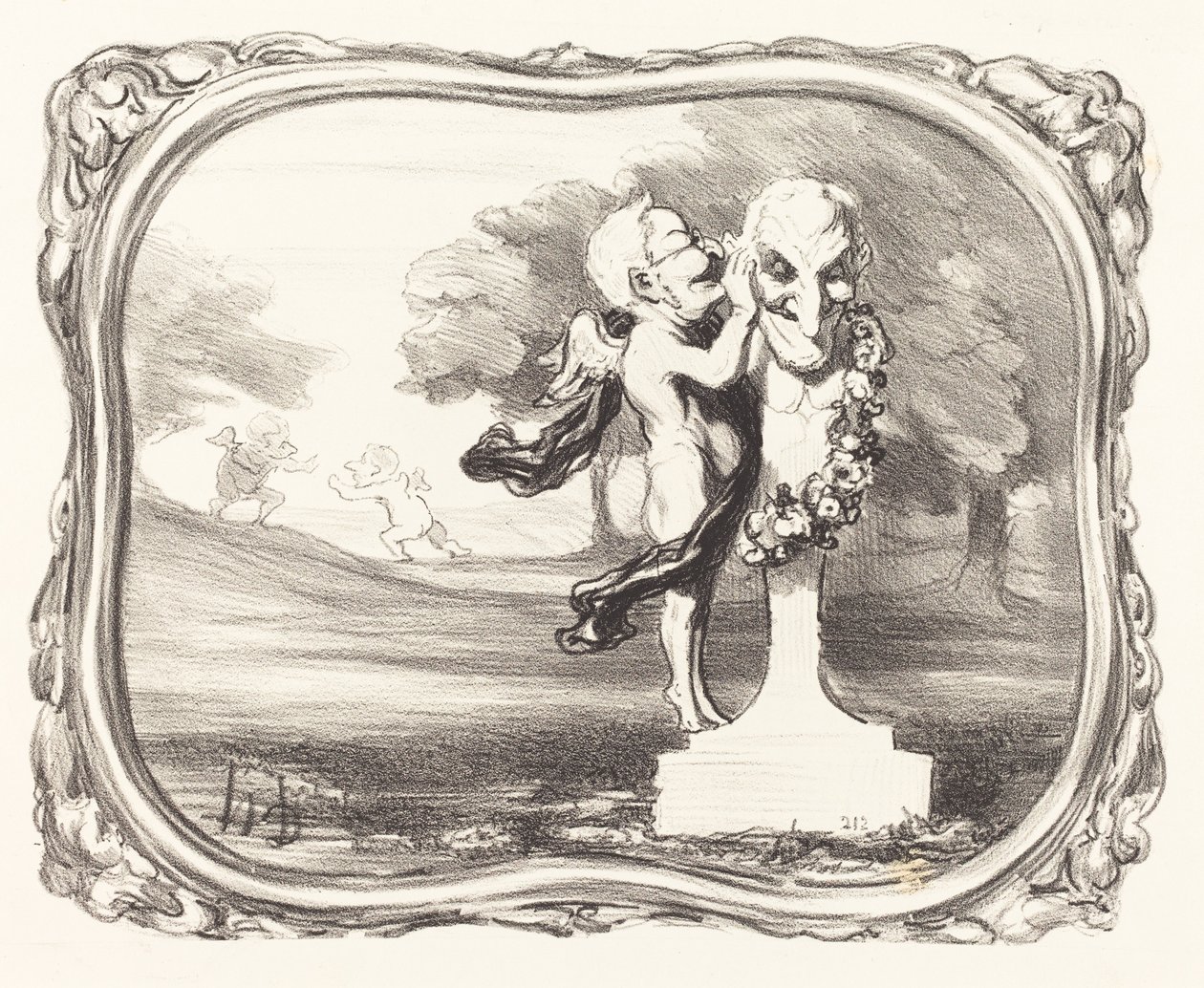 Das Geheimnis dem Gott Faun anvertraut von Honoré Daumier