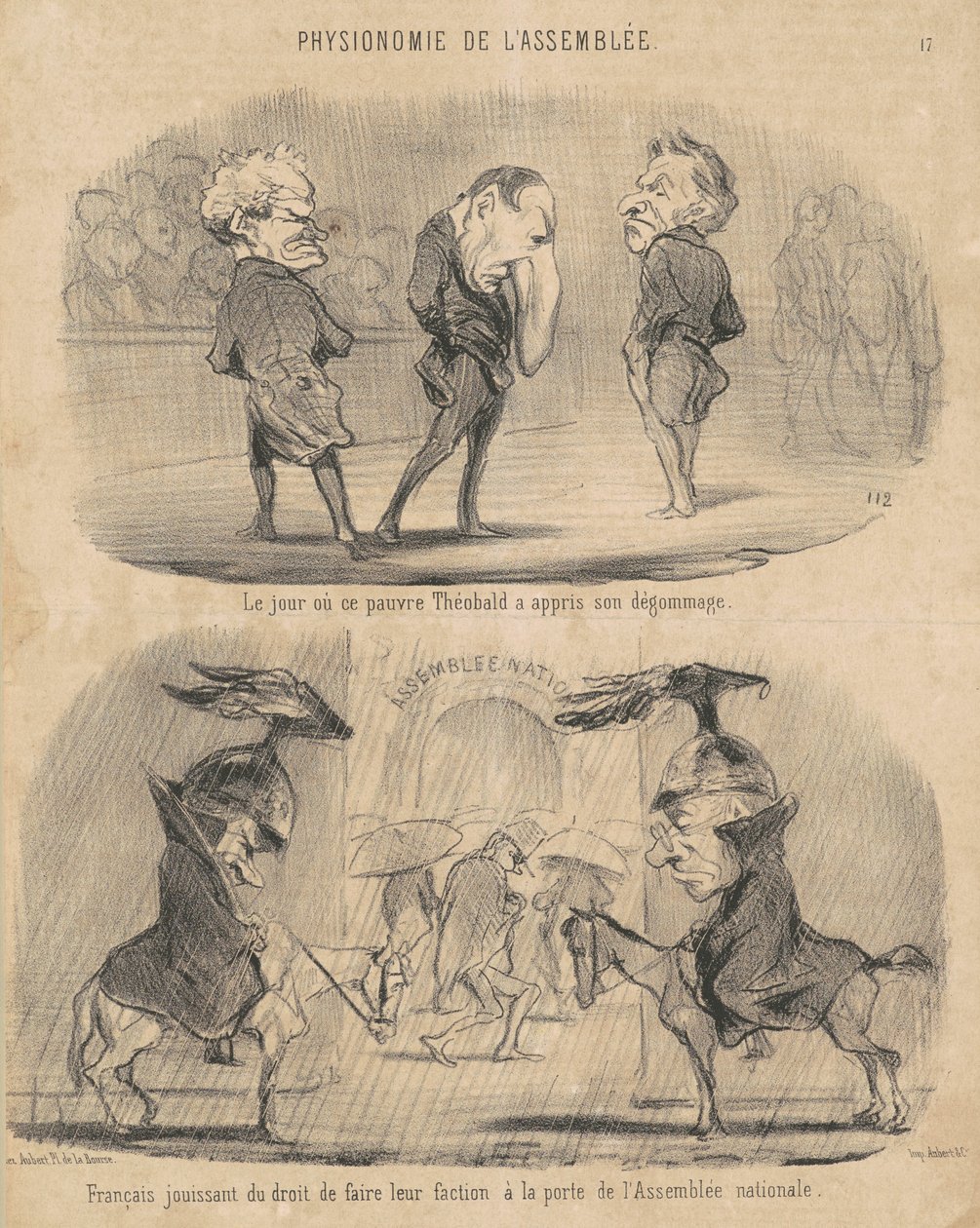 Der Tag, an dem ... Théobald von seiner Entlassung erfuhr von Honoré Daumier