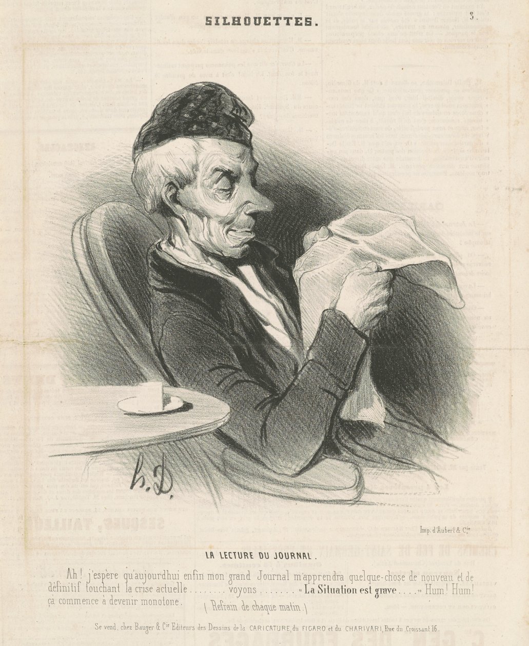 Die Zeitungslektüre von Honoré Daumier