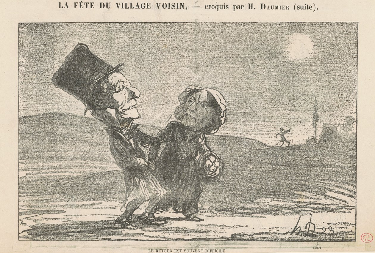 Die Rückkehr ist oft schwierig von Honoré Daumier