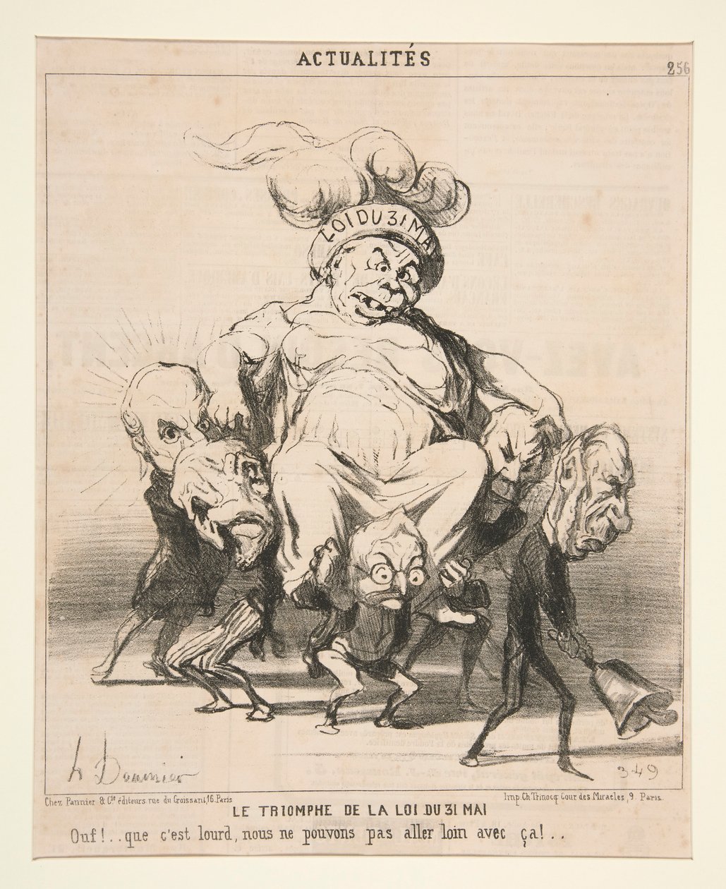 Der Triumph des Gesetzes vom 31. Mai, aus Actualités von Honoré Daumier