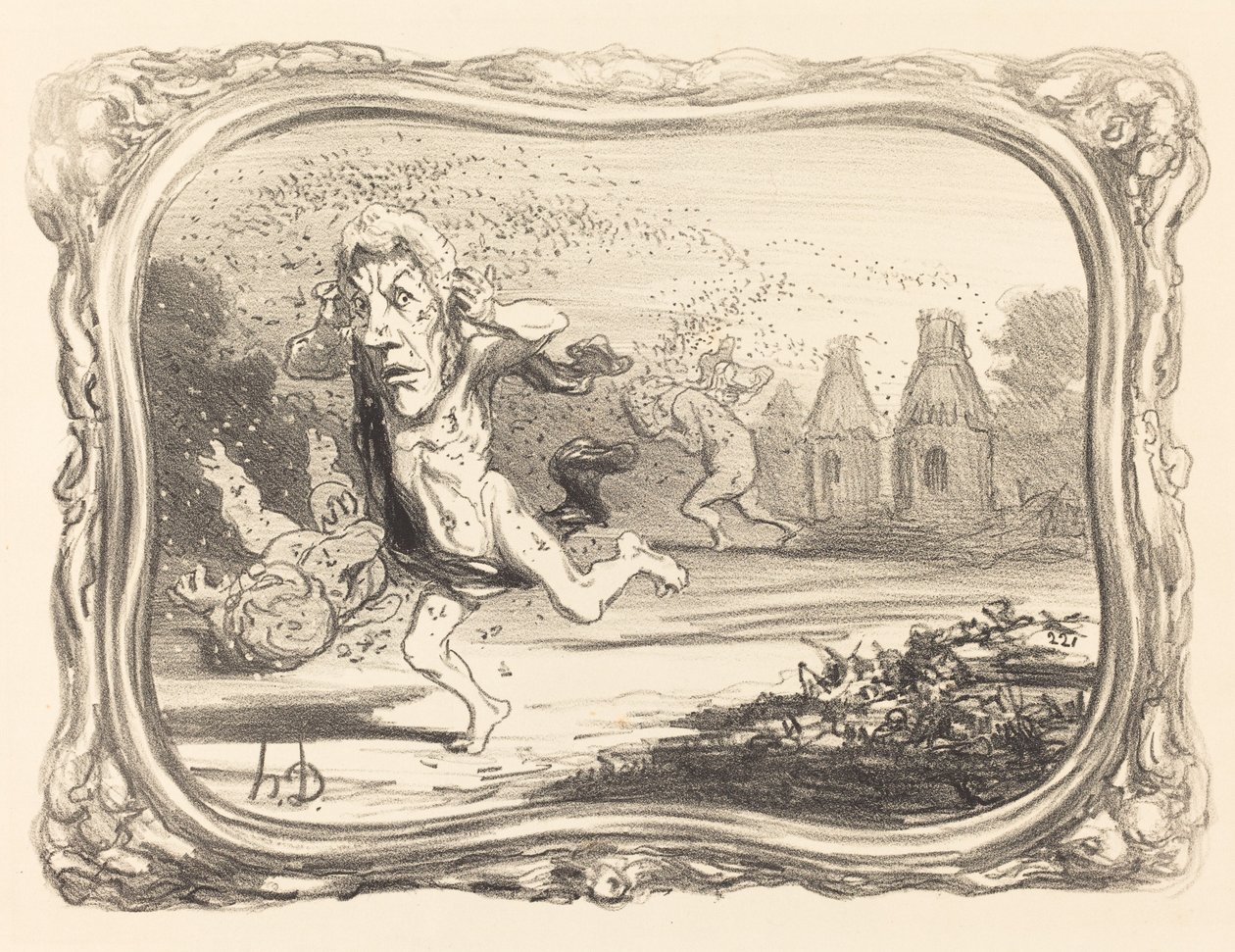 Die neugierigen Bestraften von Honoré Daumier