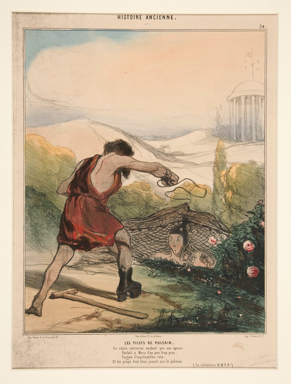 Die Netze des Vulkan. Dieser böse Schlosser, der weiß, dass seine Frau... von Honoré Daumier