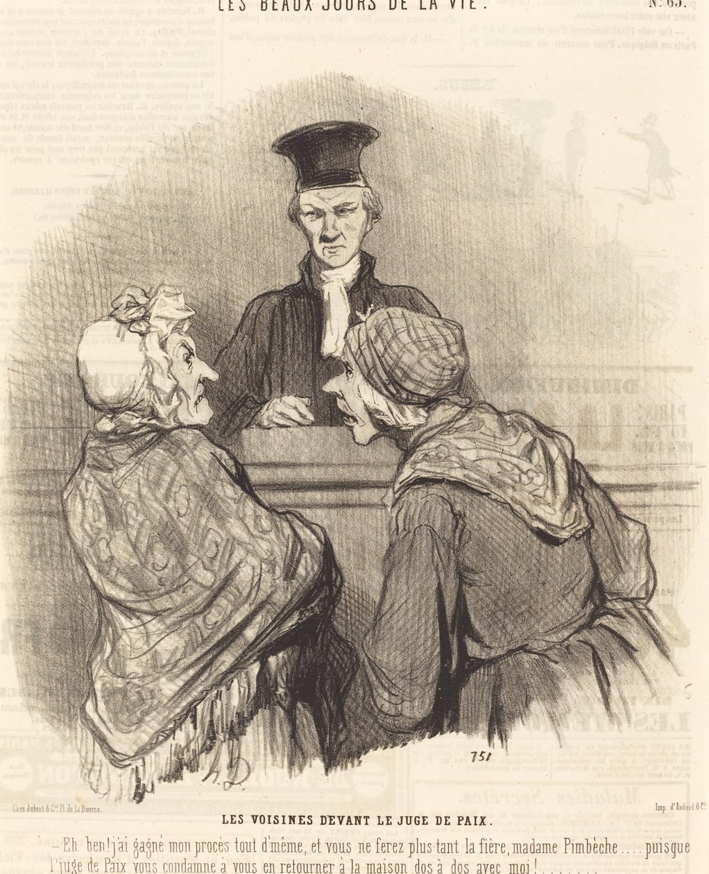 Die Nachbarinnen vor dem Friedensrichter von Honoré Daumier