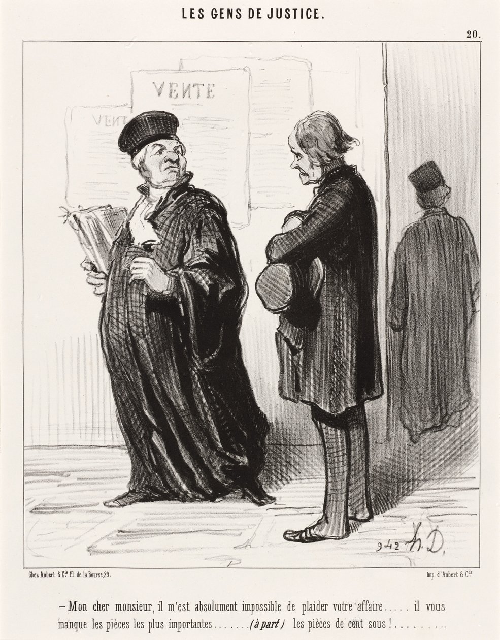 Mein lieber Herr... unmöglich, Ihre Angelegenheit zu vertreten von Honoré Daumier
