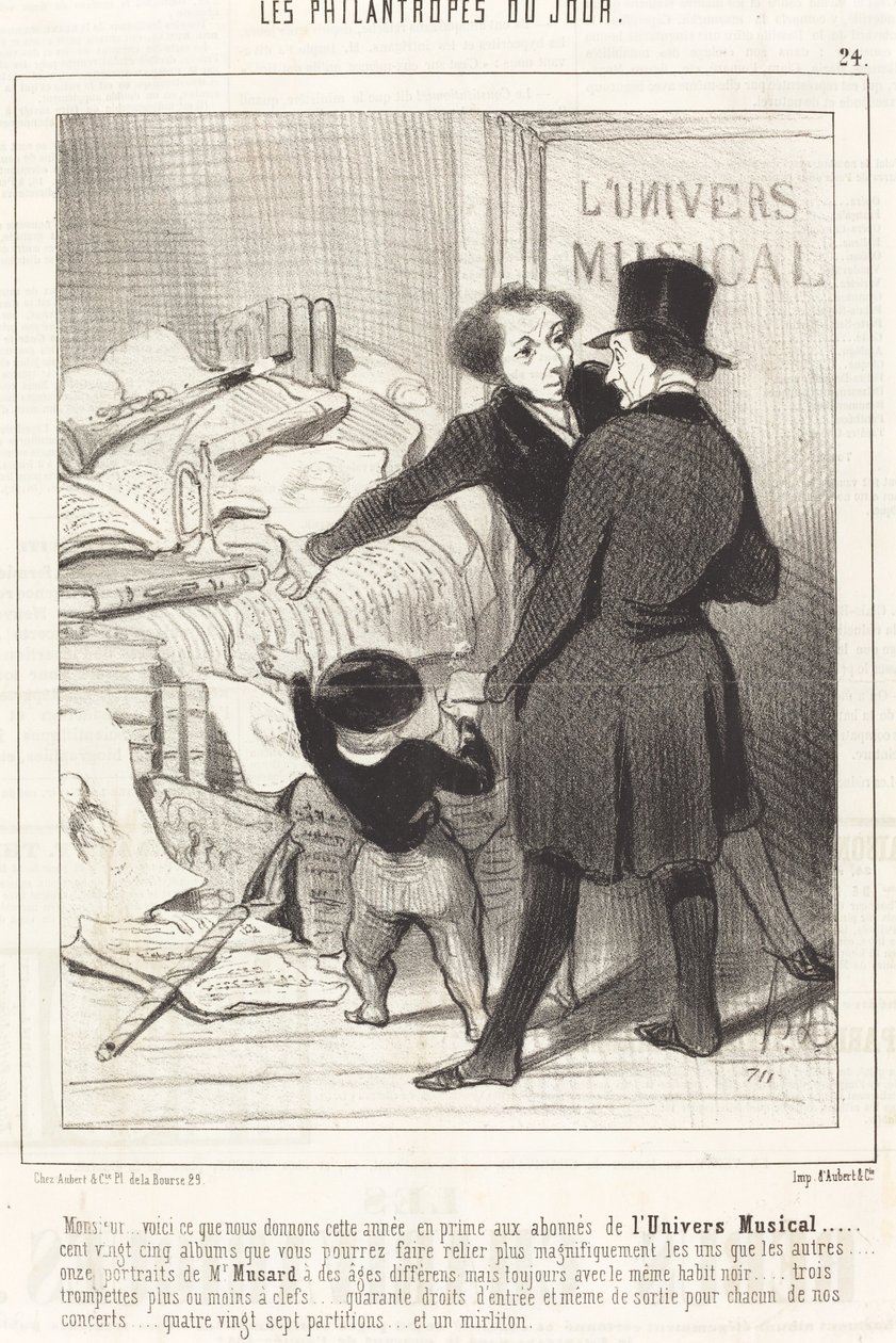 Monsieur... voici ce que nous donnons... en prime... von Honoré Daumier