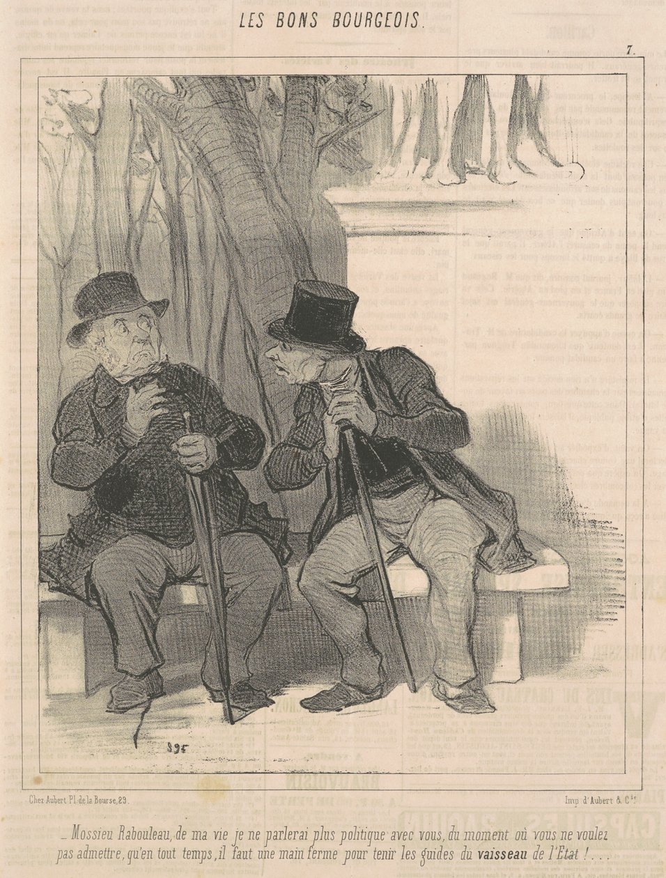 Mossieu Rabourdeau ... ich werde nicht mehr mit Ihnen über Politik sprechen ... von Honoré Daumier