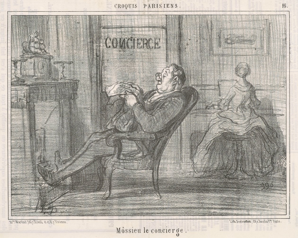 Monsieur der Hausmeister von Honoré Daumier