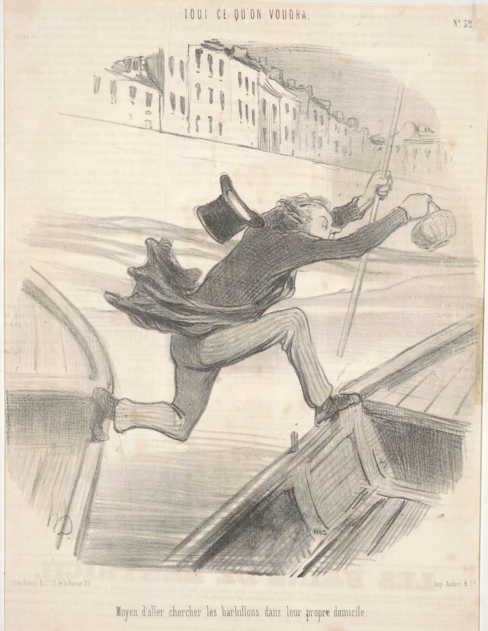 Mittel, um die Barbillons in ihrem eigenen Zuhause zu suchen von Honoré Daumier