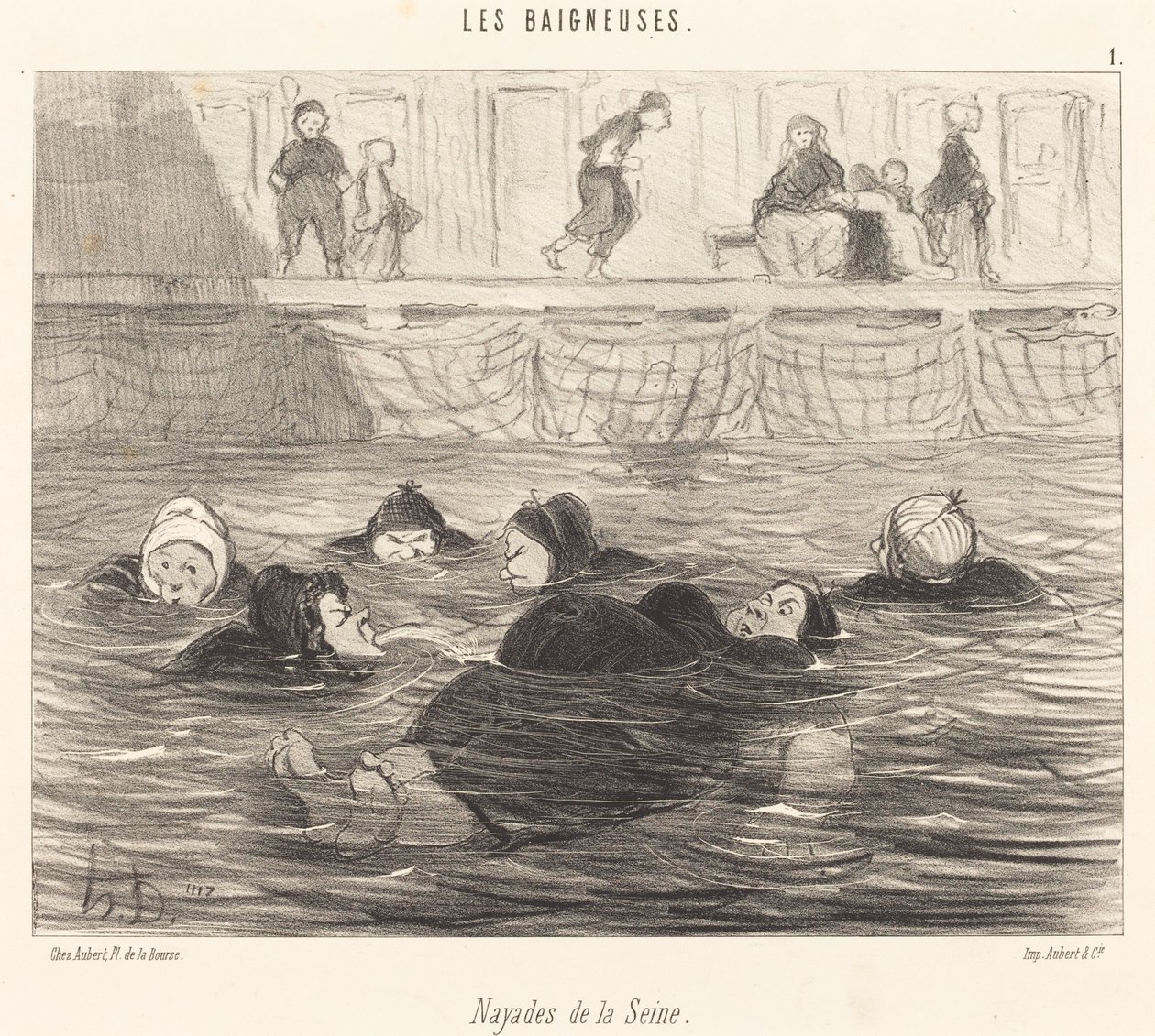Naiaden der Seine von Honoré Daumier